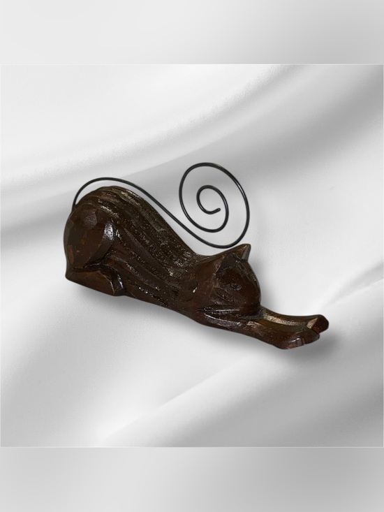 Other - Wooden Cat Stretching Picture holder
